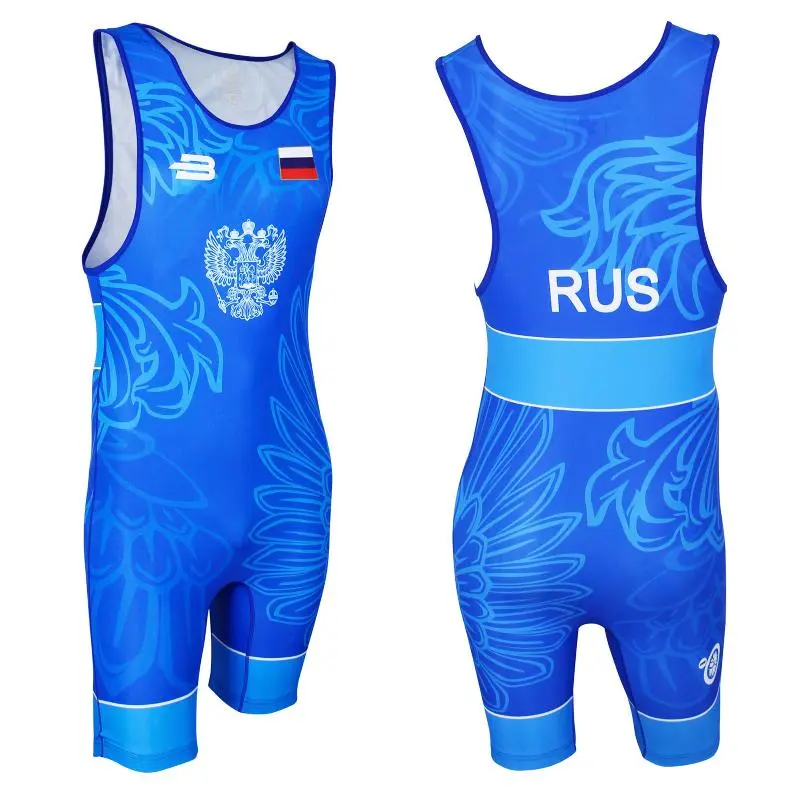 Трико борцовское BoyBo Profi Gerb синее BT30 от магазина Супер Спорт